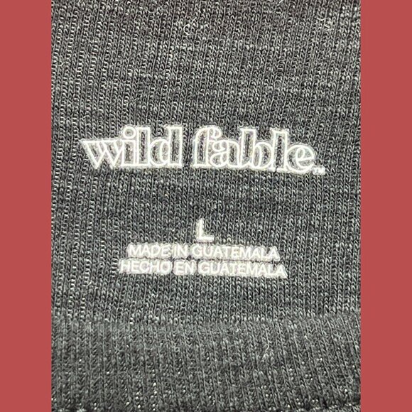 Wild Fable - Women's Long Sleeve Crew Neck T-Shirt - Black - Large - Picture 10 of 13